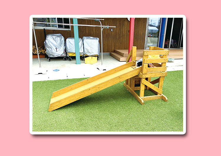 手作り遊具乳児用滑り台