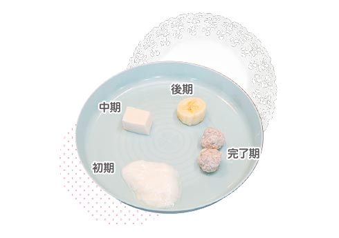 離乳食の硬さの目安