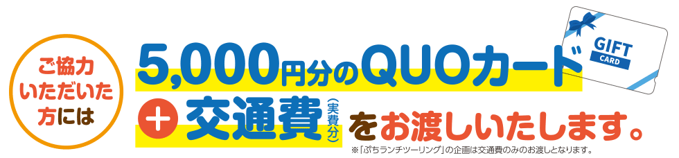 ご協力いただいた方には