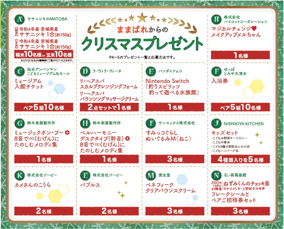 ままぱれ11月号プレゼント