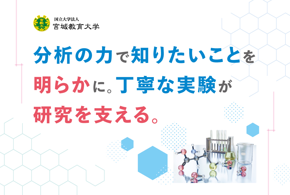 分析の力で知りたいことを明らかに。 丁寧な実験が研究を支える。
