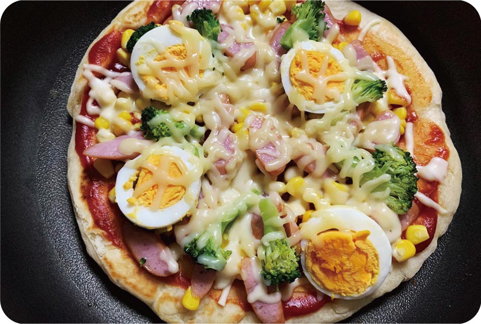 ホットプレートピザ